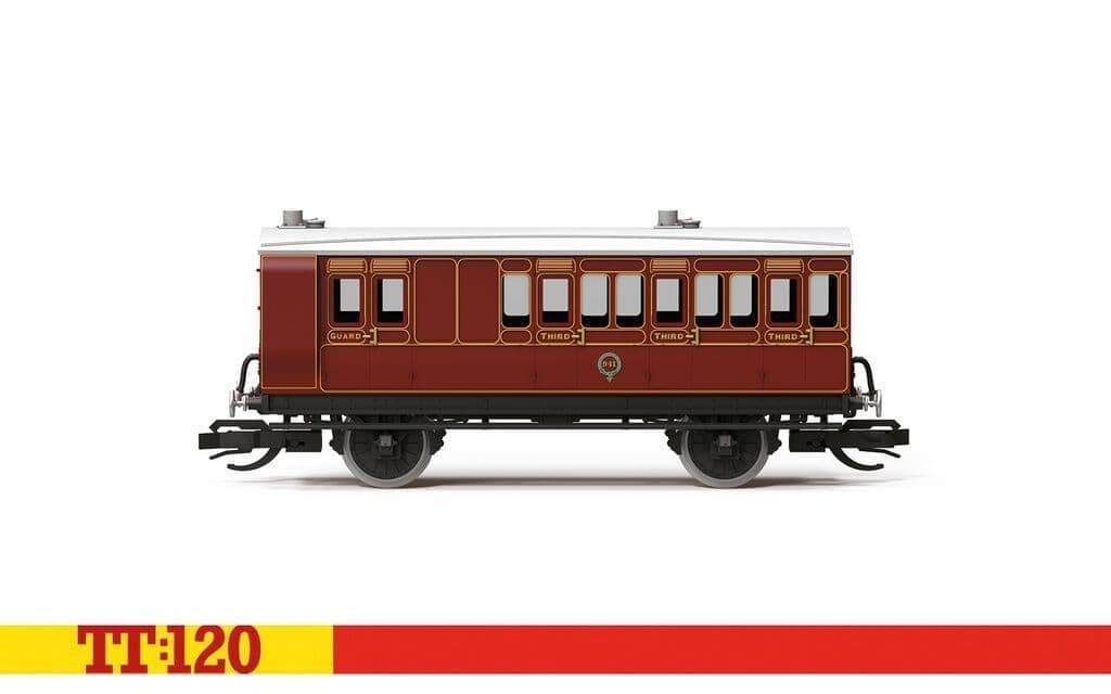 Hornby TT4057 LB&SCR 4 Wheel Coach 3rd Class Brake 1/120 Scale