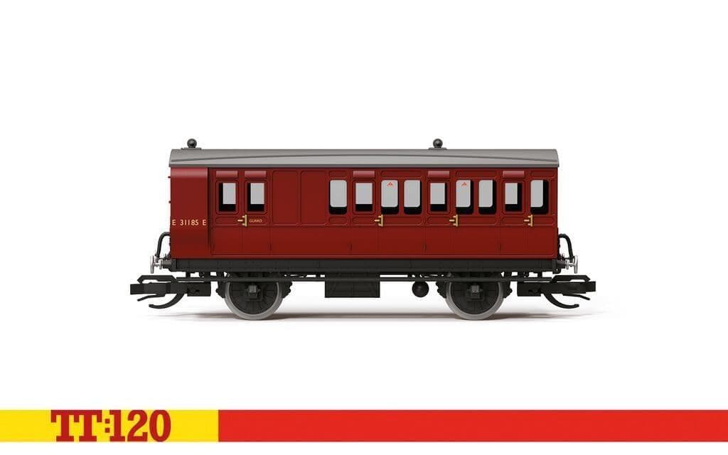 Hornby TT4061 BR 4 Wheel Coach 3rd Class Brake 1/120 Scale