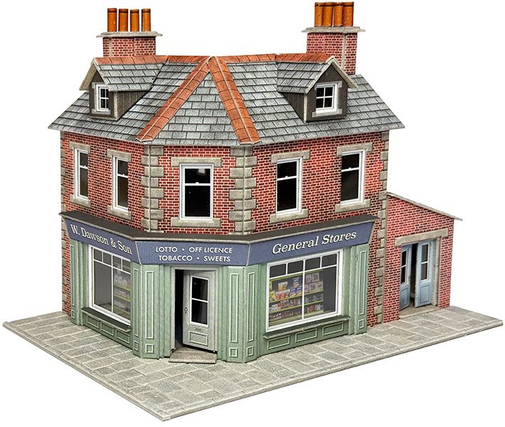 Metcalfe PO308 Corner Shop Or Pub - Brick, OO Gauge