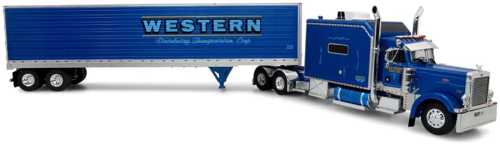 Iconic Replicas 640682 Peterbilt 379 Tractor and Trailer: Western Distributing Transportation 1997 1:64 Scale *PRE ORDER £115.19*