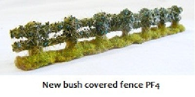 Javis PF04 Bush Covered Fence - 00 Gauge