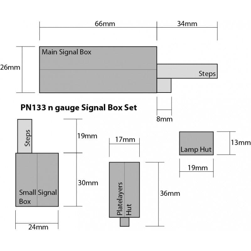 Metcalfe PN133 N Gauge Signal Box Set