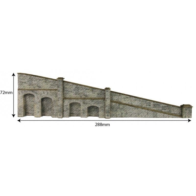 Metcalfe PN148 N Gauge Tapered End Wall - Brick