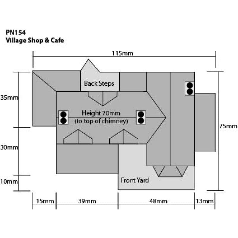 Metcalfe PN154 N Gauge Village Shop & Café