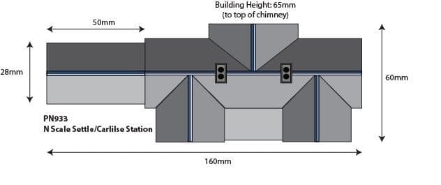 Metcalfe PN933 N Gauge Settle-Carlisle Station