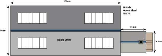 Metcalfe PN936 N Gauge Settle-Carlisle Goods Shed