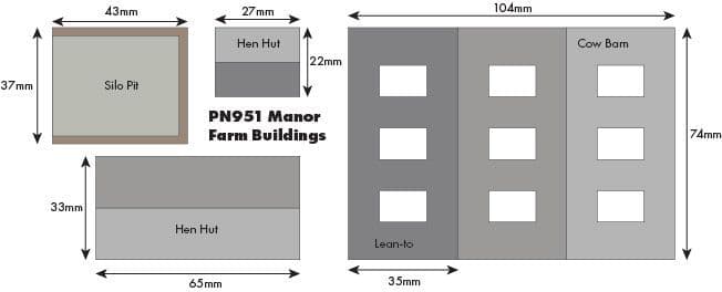 Metcalfe PN951 N Gauge Manor Farm Buildings