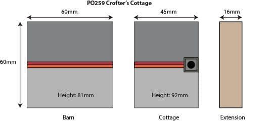 Metcalfe PO259 00/H0 Scale Crofter's Cottage