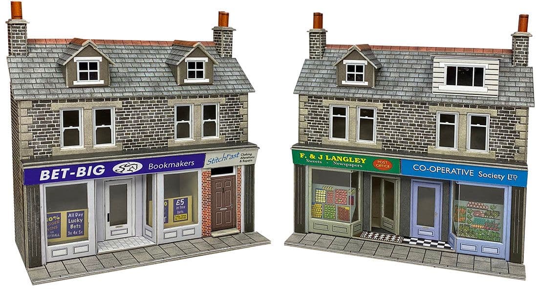 Metcalfe PO307 Terr House Fronts - Stone OO Gauge
