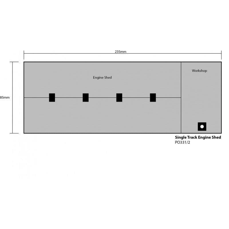 Metcalfe PO331 00/H0 Scale Single Engine Shed - Brick