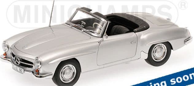 Minichamps 100 037031, Mercedes 190sl (w121) 1955, silver, PRE ORDER £199.99