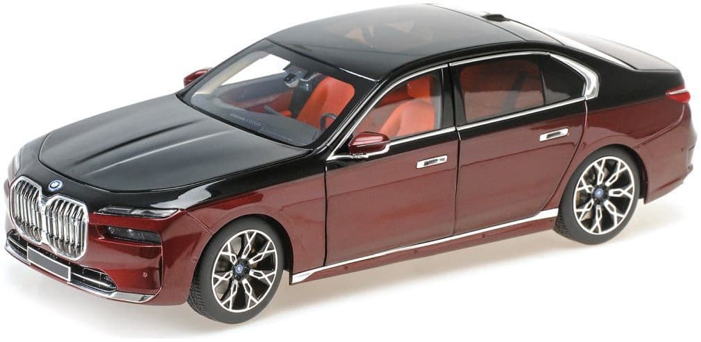 Minichamps 110 023201 Bmw I7 2022 Black Metallic/Red Metallic 1:18 Scale *PRE ORDER £222.69*