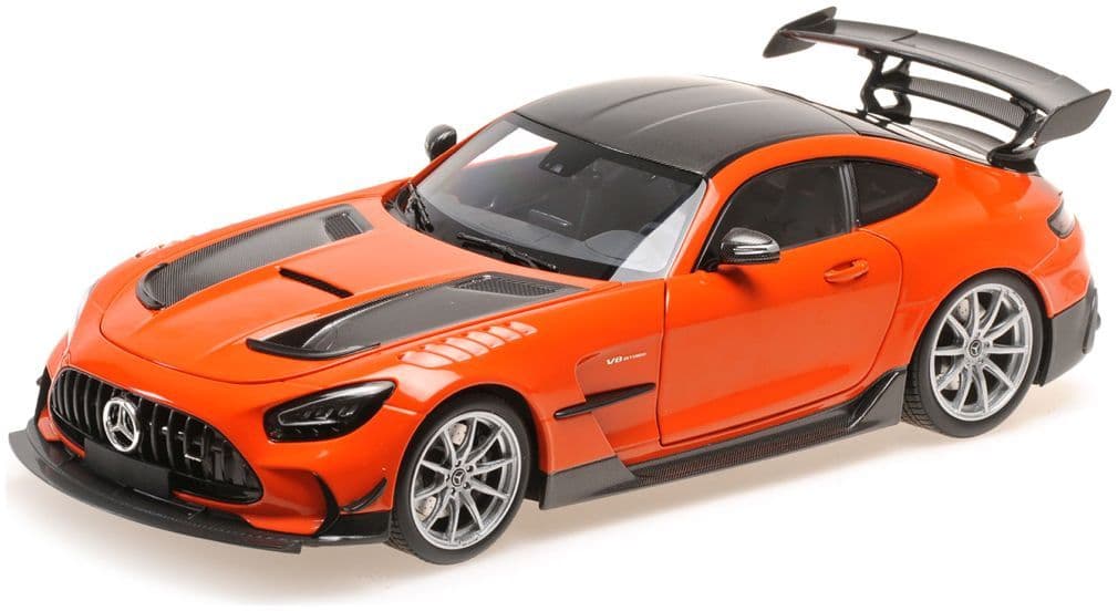 Minichamps 110 032024 Mercedes-Amg Gt Black Series 2021, Orange W/Silver Wheels 1:18 Scale *PRE ORDER £187.84*