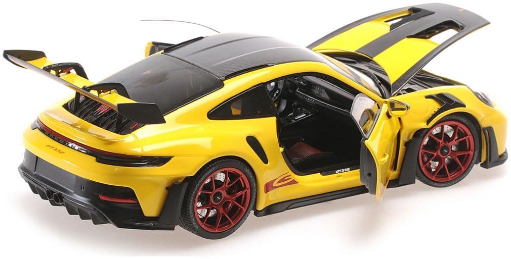 Minichamps 110 062025 Porsche 911 (992) Gt3Rs 2024 Yellow Weissach Pkg Red Wheels 1:18 Scale *PRE ORDER £187.84*