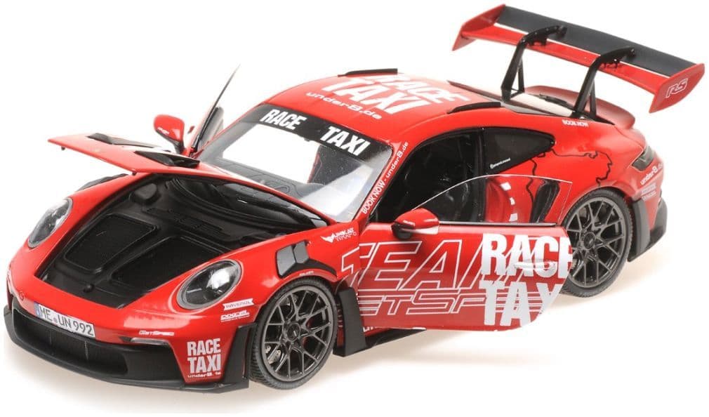 Minichamps 110 062040 Porsche 911 (992) Gt3Rs 2024, Red, Getspeed Race Taxi 1:18 Scale *PRE ORDER £196.34*