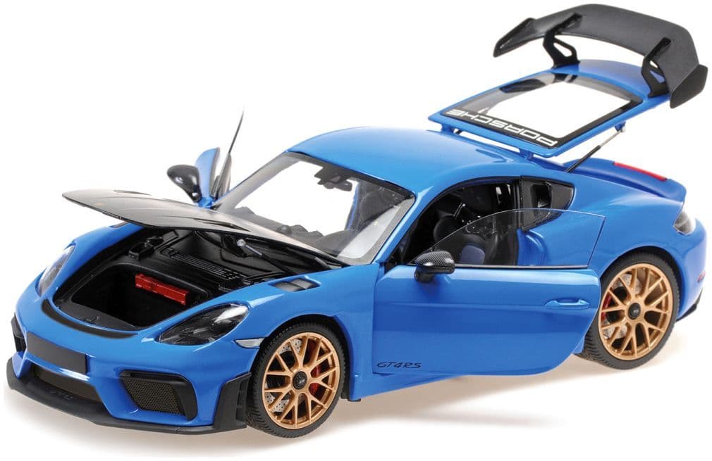 Minichamps 110 062121 Porsche Cayman Gt4 Rs 2024, Blue W/ Weissach Package 1:18 Scale *PRE ORDER £187.84*