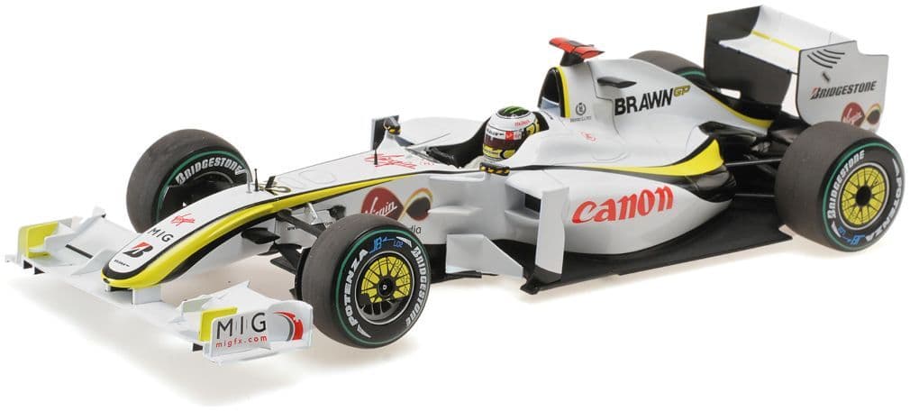 Minichamps 180 090222 Brawn GP BGP001 J. Button, GP Singapore 2009 1:18 Scale *PRE ORDER £160.64*