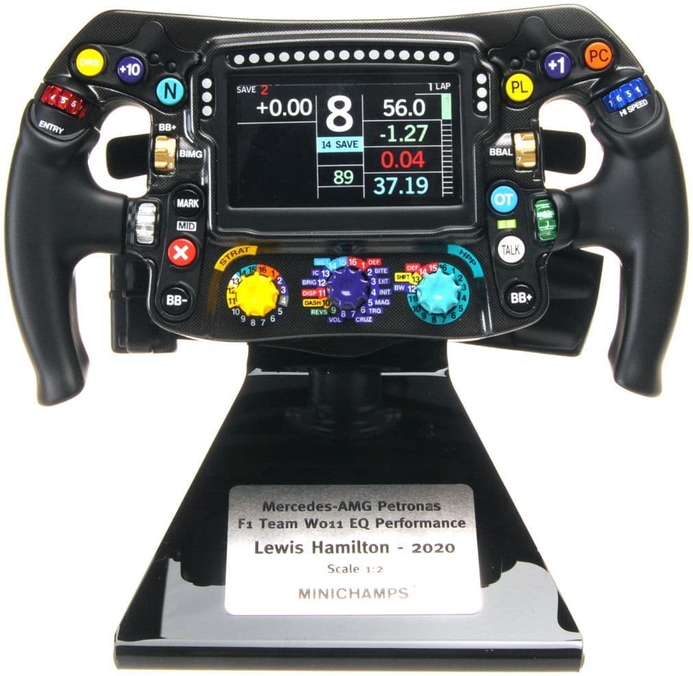 Minichamps 247 200044 Steering Wheel Mercedes W11 Eq Perf 2020 L. Hamilton World Champion 1:2 Scale *PRE ORDER £222.69*