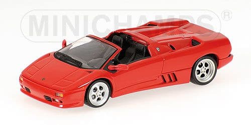 Minichamps 400 103580, Lamborghini Diablo Roadster 1994, Red, LAST FEW.
