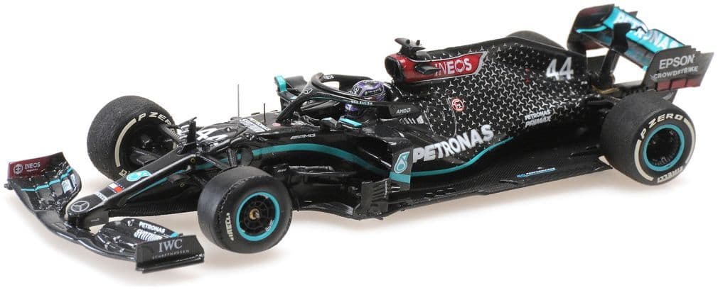 Minichamps 410 200444 Mercedes-Amg W11 Eq Perf. 2020 L. Hamilton British Gp Flat Tyre 1:43 Scale *PRE ORDER £71.39*