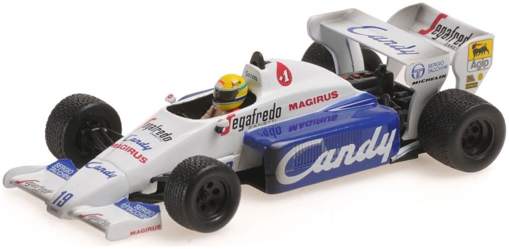 Minichamps 540 843399 Toleman Hart Tg184, Dirty Version 1984 A. Senna 2nd Monaco Gp 1:43 Scale *PRE ORDER £76.49*