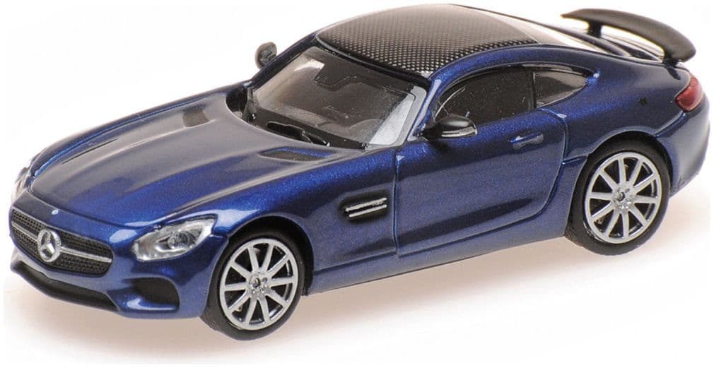 Minichamps 870 037124 Mercedes-Amg Gts, 2015, Blue Metallic 1:87 Scale *PRE ORDER £17.84*