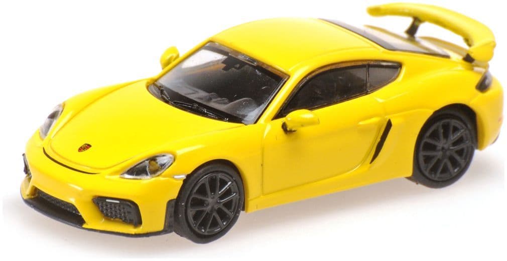 Minichamps 870 067602 Porsche 718 Cayman Gt4 (981) 2019 Yellow 1:87 Scale *PRE ORDER £22.94*