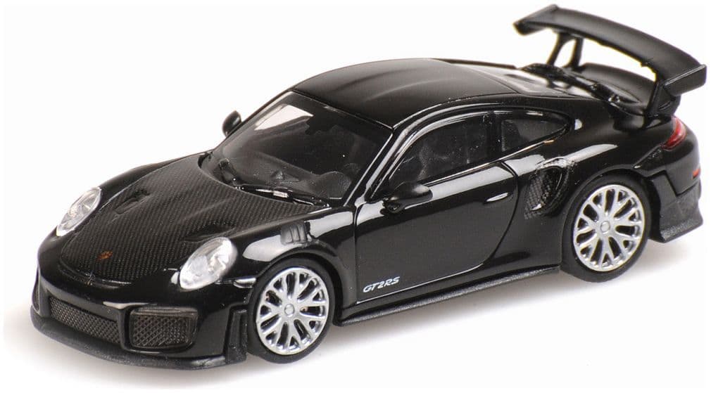 Minichamps 870 068125 Porsche 911 GT2 RS 2018, Black W/ Carbon Bonnet 1:87 Scale *PRE ORDER £17.84*