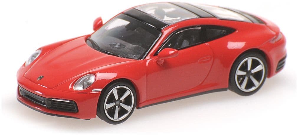 Minichamps 870 068320 Porsche 911 (992), Carrera 4S 2019 Red 1:87 Scale *PRE ORDER £22.94*