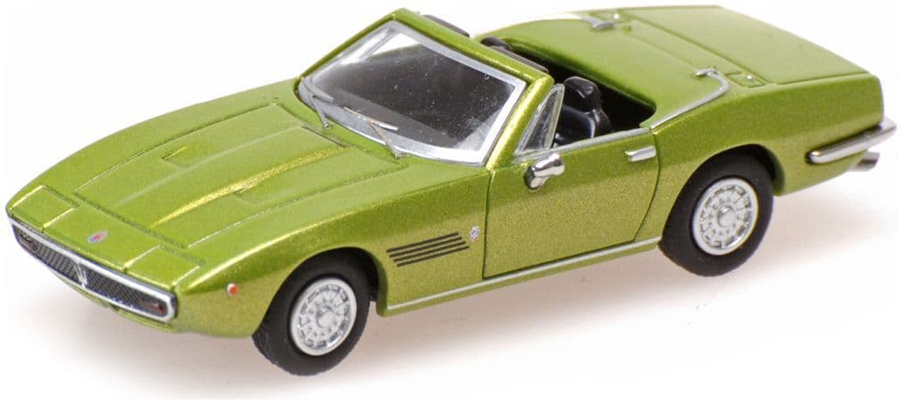 Minichamps 870 123034 Maserati Ghibli Spyder 1969, Light Green Metallic 1:87 Scale *PRE ORDER £22.94*
