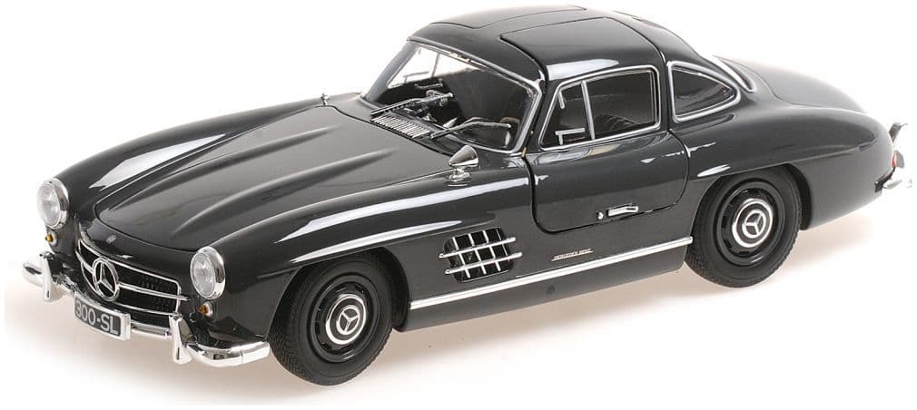 Minichamps 110 037219 Mercedes Benz 300 SL (W198) 1955 Dark Grey with Openings 1/18 PRE ORDER