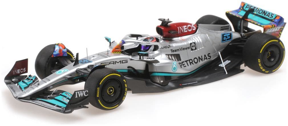 Minichamps 110 220563 Mercedes AMG Petronas F1 W13 E Performance George Russell Miami GP 2022