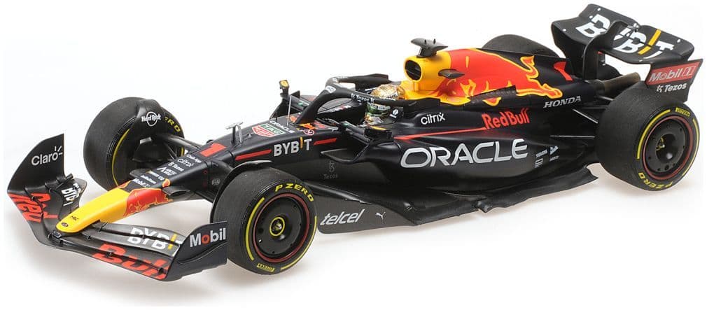 Minichamps 110 222001 Oracle Red Bull Racing RB18 Max Verstappen Winner Mexican GP 2022
