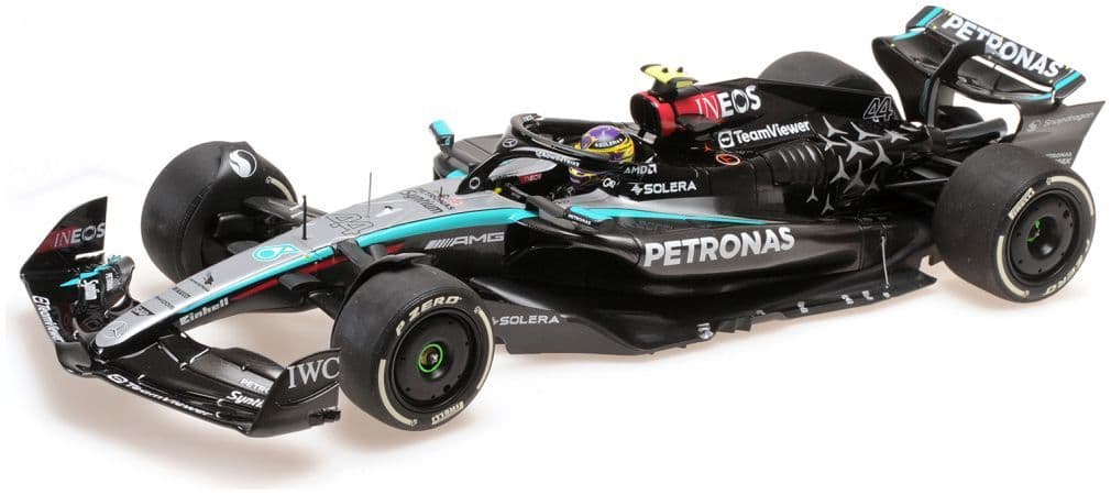 Minichamps 110 230144 Mercedes AMG Petronas F1 W14 E Performance Lewis Hamilton 2023 1/18 Scale