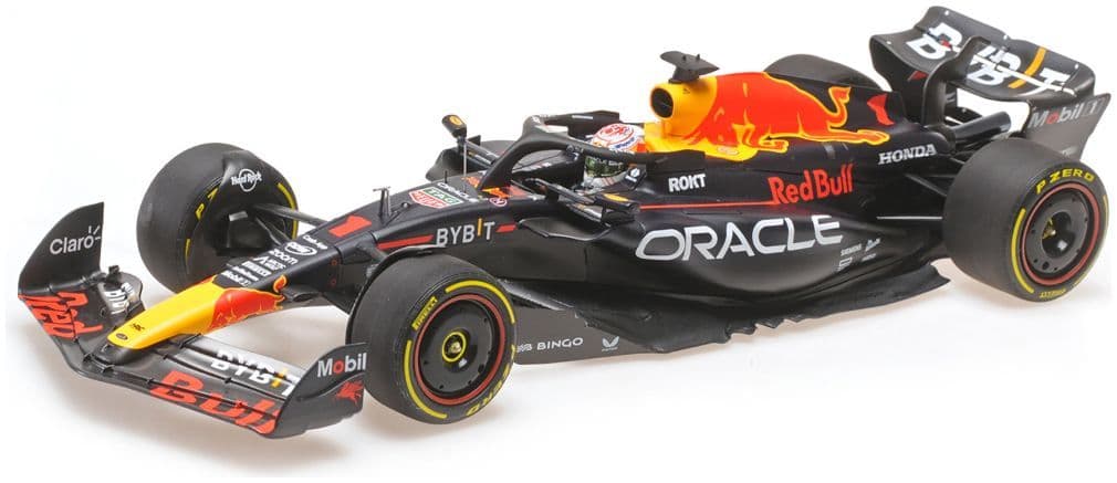 Minichamps 110 231701 Oracle Red Bull Racing RB19 M.Verstappen 1st JAP 2023 1/18 Scale
