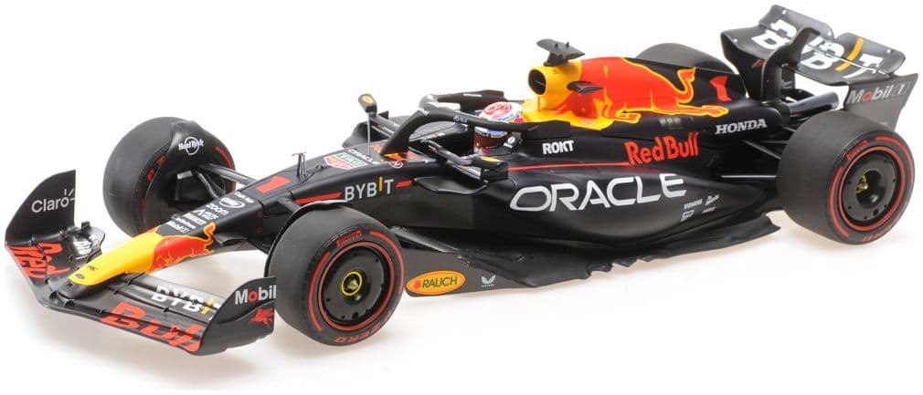 Minichamps 110 231801 Oracle Red Bull Racing RB19 Max Verstappen 2nd Sprint Qatar GP 2023 WC