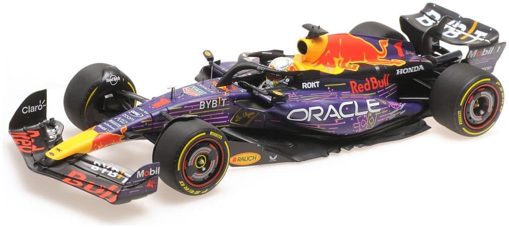 Minichamps 110 232201 Oracle Red Bull Racing RB19 M.Verstappen 1st Vegas 2023 1/18 Scale