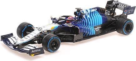 Minichamps 117 211363 Williams Racing Mercedes FW43B George Russell 2nd Belgian GP 2021
