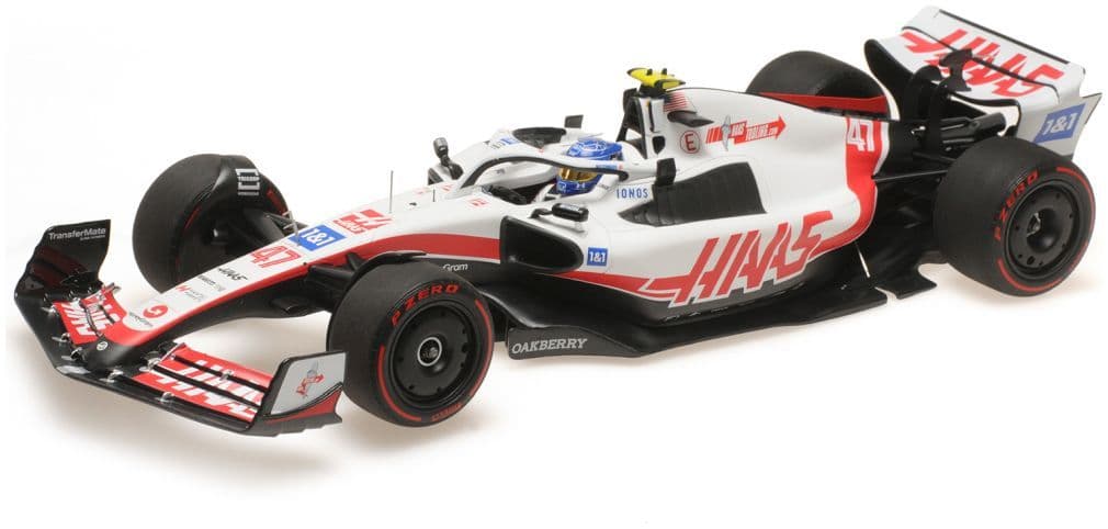 Minichamps 117 222147 Haas F1 Team VF-22 Mick Schumacher Brazilian GP 2022 1/18 Scale PRE ORDER