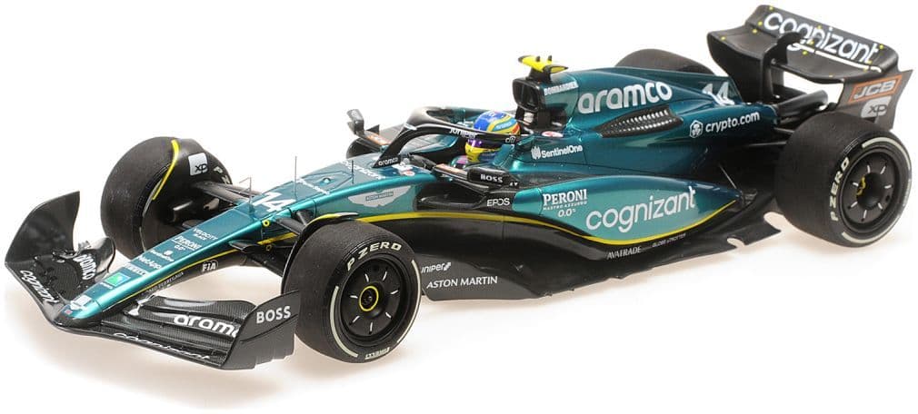 Minichamps 117 230114 Aston Martin Aramco Cognizant F1 AMR23 Fernando Alonso 2023 1/18 Scale