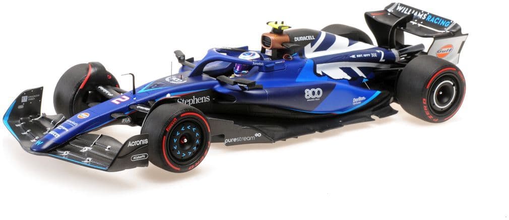 Minichamps 117 231102 Williams Racing FW45 Logan Sargeant Williams 800th GP British GP 2023 1/18