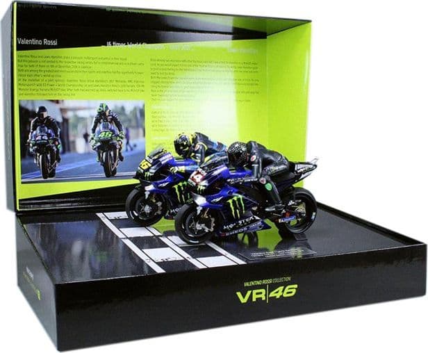 Minichamps 122 194446 Yamaha YZR-M1 2 Bikes and Riding Figures Valencia Test 2019 1/12 Scale