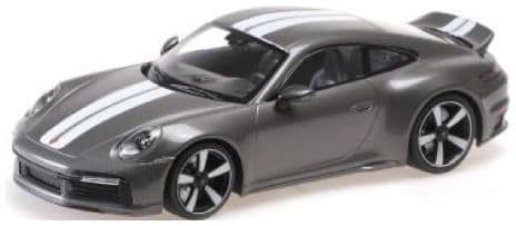 Minichamps 155 062004 Porsche 911 (992) Sport Classic 2022 Grey Metallic w/Stripe (Sealed Body)