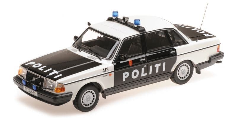 Minichamps 155 171496 Volvo 240 GL, 1986, 'Politi Norway 2' 1/18 Scale
