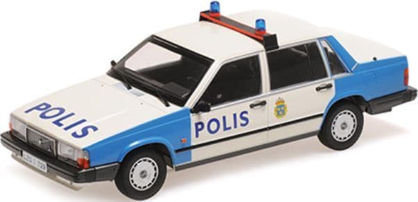 Minichamps 155 171791 Volvo 740 GL 1986 Polis Sweden (Sealed Body) 1/18 Scale PRE ORDER £ 141.66