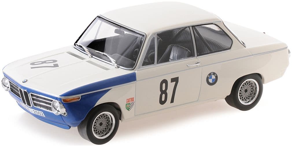 Minichamps 155 692787 BMW 2002 Tik BMW AG Hubert Hahne Grand Prix Brno 1969 1/18 Scale