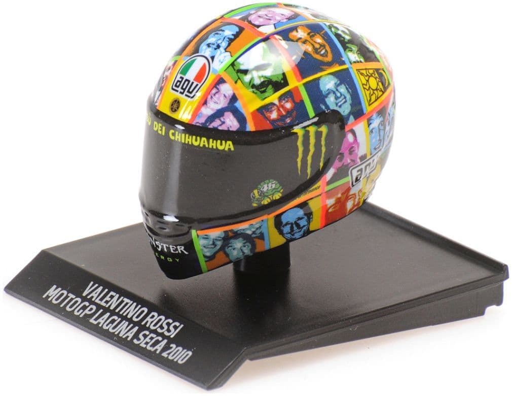 Minichamps 315 100096 Valentino Rossi Helmet Moto GP 2010 Laguna Seca 1/10 PRE ORDER £14.99