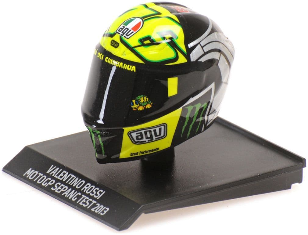 Minichamps 315 130076 Valentino Rossi Helmet Moto GP Sepang Test 2013 1/10 PRE ORDER £14.99