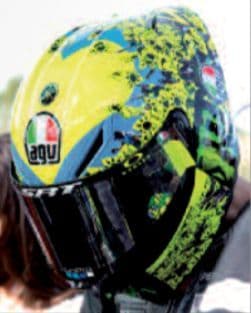 Minichamps 399 210086 AGV Helmet Valentino Rossi MotoGP Misano Race 2 2021 1/8 PRE ORDER £33.33