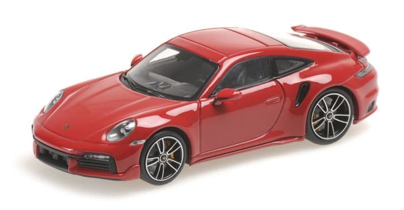 Minichamps 410 060070 Porsche 911 (992) Turbo S Coupe Sport Design 2021 Red 1/43 Scale